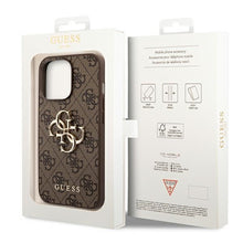 Заредете изображение във визуализатора на галерията – Original Case GUESS 4G Big Metal Logo GUHCP14X4GMGBR for Iphone 14 Pro Max brown
