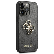 Заредете изображение във визуализатора на галерията – Original Case GUESS 4G Big Metal Logo GUHCP14L4GMGGR for Iphone 14 Pro grey
