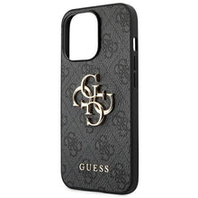 Заредете изображение във визуализатора на галерията – Original Case GUESS 4G Big Metal Logo GUHCP14L4GMGGR for Iphone 14 Pro grey
