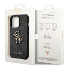 Заредете изображение във визуализатора на галерията – Original Case GUESS 4G Big Metal Logo GUHCP14L4GMGGR for Iphone 14 Pro grey
