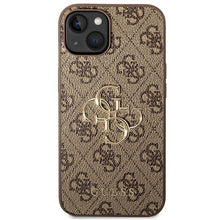 Заредете изображение във визуализатора на галерията – Original Case GUESS 4G Big Metal Logo GUHCP14M4GMGBR for Iphone 14 Plus brown
