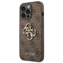 Заредете изображение във визуализатора на галерията – Original Case GUESS 4G Big Metal Logo GUHCP14L4GMGBR for Iphone 14 Pro brown
