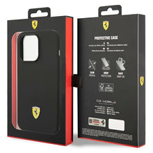 Заредете изображение във визуализатора на галерията – Original FERRARI Hardcase Silicone Metal Logo Magsafe FESSIHMP14XBK for Iphone 14 Pro Max Black
