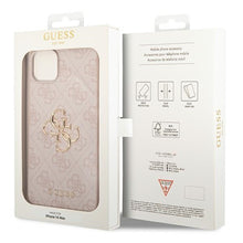 Заредете изображение във визуализатора на галерията – Original Case GUESS 4G Big Metal Logo GUHCP14M4GMGPI for Iphone 14 Plus pink
