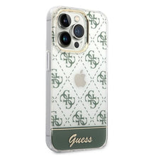 Заредете изображение във визуализатора на галерията – Original Case GUESS 4G Pattern Script GUHCP14XHG4MHA for Iphone 14 Pro Max khaki
