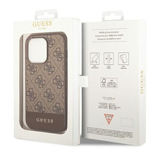 Заредете изображение във визуализатора на галерията – Original Case GUESS 4G Stripe Collection GUHCP14XG4GLBR for Iphone 14 Pro Max Brown
