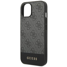 Заредете изображение във визуализатора на галерията – Original Case GUESS 4G Stripe Collection GUHCP14SG4GLGR for Iphone 14 Grey
