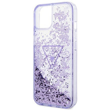 Заредете изображение във визуализатора на галерията – Original Case GUESS Liquid Glitter Palm Collection GUHCP14SLFCTPU for Iphone 14 purple
