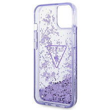 Заредете изображение във визуализатора на галерията – Original Case GUESS Liquid Glitter Palm Collection GUHCP14SLFCTPU for Iphone 14 purple
