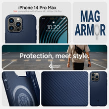 Заредете изображение във визуализатора на галерията – Case SPIGEN Mag Armor ACS04845 for Iphone 14 Pro Max - Navy Blue
