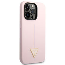 Заредете изображение във визуализатора на галерията – Original Case GUESS Silicone Triangle GUHCP14LSLTGU for Iphone 14 Pro purple
