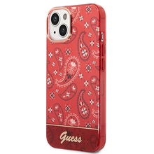 Заредете изображение във визуализатора на галерията – Original Case GUESS Bandana Paisley GUHCP14MHGBNHR for Iphone 14 Plus Red
