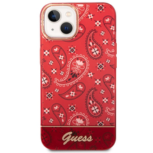 Заредете изображение във визуализатора на галерията – Original Case GUESS Bandana Paisley GUHCP14MHGBNHR for Iphone 14 Plus Red
