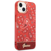 Заредете изображение във визуализатора на галерията – Original Case GUESS Bandana Paisley GUHCP14MHGBNHR for Iphone 14 Plus Red

