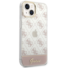Заредете изображение във визуализатора на галерията – Original Case GUESS 4G Pattern Script GUHCP14SHG4MHP for Iphone 14 pink
