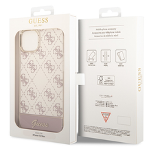 Заредете изображение във визуализатора на галерията – Original Case GUESS 4G Pattern Script GUHCP14SHG4MHP for Iphone 14 pink
