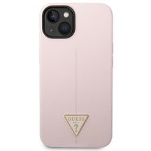 Заредете изображение във визуализатора на галерията – Original Case GUESS Silicone Triangle GUHCP14SSLTGU for Iphone 14 purple
