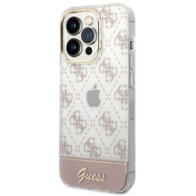 Заредете изображение във визуализатора на галерията – Original Case GUESS 4G Pattern Script GUHCP14XHG4MHP for Iphone 14 Pro Max pink
