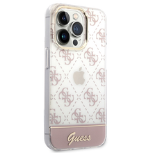 Заредете изображение във визуализатора на галерията – Original Case GUESS 4G Pattern Script GUHCP14XHG4MHP for Iphone 14 Pro Max pink
