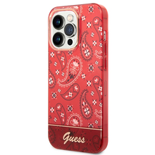 Заредете изображение във визуализатора на галерията – Original Case GUESS Bandana Paisley GUHCP14XHGBNHR for Iphone 14 Pro Max Red

