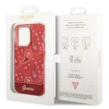 Заредете изображение във визуализатора на галерията – Original Case GUESS Bandana Paisley GUHCP14XHGBNHR for Iphone 14 Pro Max Red
