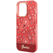 Заредете изображение във визуализатора на галерията – Original Case GUESS Bandana Paisley GUHCP14XHGBNHR for Iphone 14 Pro Max Red
