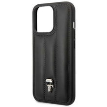 Заредете изображение във визуализатора на галерията – Original Pouch KARL LAGERFELD Puffy Ikonik Pin KLHCP14LPSQPK for Iphone 14 Pro Black
