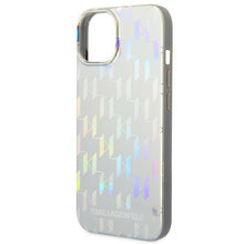 Заредете изображение във визуализатора на галерията – Original Pouch KARL LAGERFELD Monogram Iridescent KLHCP14SLGMMSV3 for Iphone 14 Silver
