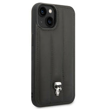 Заредете изображение във визуализатора на галерията – Original Pouch KARL LAGERFELD Puffy Ikonik Pin KLHCP14SPSQPK for Iphone 14 Black
