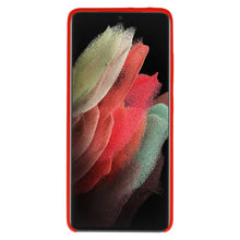 Заредете изображение във визуализатора на галерията – Vennus Case Silicone Lite for Samsung Galaxy S21 Ultra red

