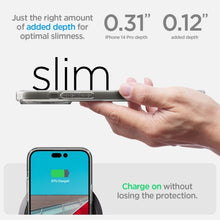 Заредете изображение във визуализатора на галерията – Case SPIGEN Ultra Hybrid Mag Magsafe ACS04971 for Iphone 14 Pro - Carbon Fiber
