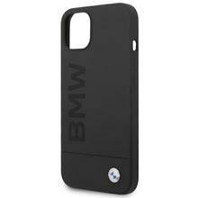 Заредете изображение във визуализатора на галерията – Original Case BMW Silicone Signature Logo Magsafe BMHMP14MSLBLBK for Iphone 14 Plus Black
