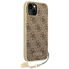 Заредете изображение във визуализатора на галерията – Original Case GUESS 4G Charms Collection Hardcase GUHCP14SGF4GBR for Iphone 14 Brown
