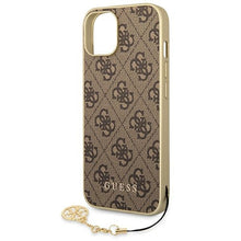 Заредете изображение във визуализатора на галерията – Original Case GUESS 4G Charms Collection Hardcase GUHCP14SGF4GBR for Iphone 14 Brown
