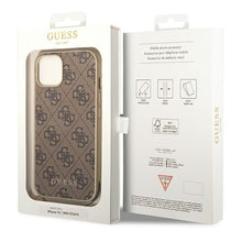Заредете изображение във визуализатора на галерията – Original Case GUESS 4G Charms Collection Hardcase GUHCP14SGF4GBR for Iphone 14 Brown
