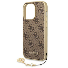 Заредете изображение във визуализатора на галерията – Original Case GUESS 4G Charms Collection Hardcase GUHCP14XGF4GBR for Iphone 14 Pro Max Brown
