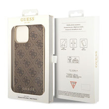 Заредете изображение във визуализатора на галерията – Original Case GUESS 4G Charms Collection Hardcase GUHCP14XGF4GBR for Iphone 14 Pro Max Brown
