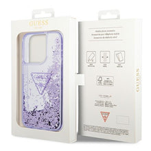Заредете изображение във визуализатора на галерията – Original Case GUESS Liquid Glitter Palm Collection GUHCP14LLFCTPU for Iphone 14 Pro purple
