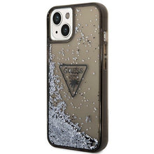 Заредете изображение във визуализатора на галерията – Original Case GUESS Liquid Glitter Palm Collection GUHCP14MLFCTPK for Iphone 14 Plus black
