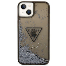 Заредете изображение във визуализатора на галерията – Original Case GUESS Liquid Glitter Palm Collection GUHCP14MLFCTPK for Iphone 14 Plus black

