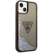 Заредете изображение във визуализатора на галерията – Original Case GUESS Liquid Glitter Palm Collection GUHCP14MLFCTPK for Iphone 14 Plus black
