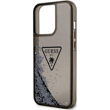 Заредете изображение във визуализатора на галерията – Original Case GUESS Liquid Glitter Palm Collection GUHCP14XLFCTPK for Iphone 14 Pro Max black
