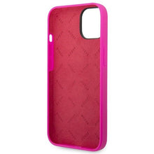 Заредете изображение във визуализатора на галерията – Original Case GUESS Silicone Vintage Gold Logo GUHCP14SSLSMF for Iphone 14 fuchsia
