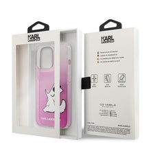 Заредете изображение във визуализатора на галерията – Original Pouch KARL LAGERFELD Color Stripes Strap KLHCP14LSTSTP for Iphone 14 Pro pink
