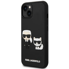 Заредете изображение във визуализатора на галерията – Original Pouch KARL LAGERFELD Karl Choupette Ikonik 3D KLHCP14S3DRKCK for Iphone 14 black
