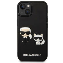 Заредете изображение във визуализатора на галерията – Original Pouch KARL LAGERFELD Karl Choupette Ikonik 3D KLHCP14S3DRKCK for Iphone 14 black
