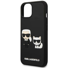 Заредете изображение във визуализатора на галерията – Original Pouch KARL LAGERFELD Karl Choupette Ikonik 3D KLHCP14S3DRKCK for Iphone 14 black

