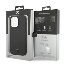 Заредете изображение във визуализатора на галерията – Original Case MERCEDES Silicone Line Magsafe MEHMP14LSILBK for Iphone 14 Pro Black
