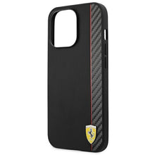 Заредете изображение във визуализатора на галерията – Original FERRARI Case Carbon FEHCP14LAXBK for Iphone 14 Pro Black
