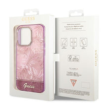 Заредете изображение във визуализатора на галерията – Original Case GUESS 4G Jungle Collection GUHCP14LHGJGHP for Iphone 14 Pro Pink

